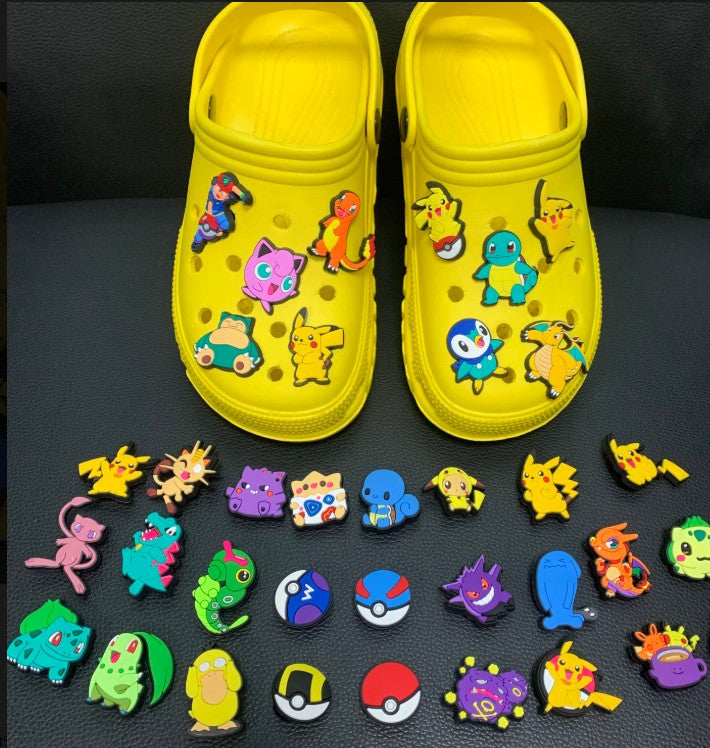 10 x Random Pokemon Croc Charms