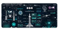 Space Rocket Launch  XXL Gaming Mouse Pad - 700 x 300